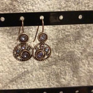 Silver multi color earrings